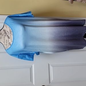 Gradient Blue and Gray Short Sleeve Tee